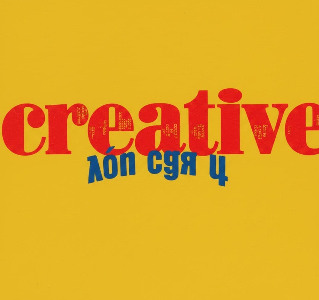 Colorful typographic artwork.