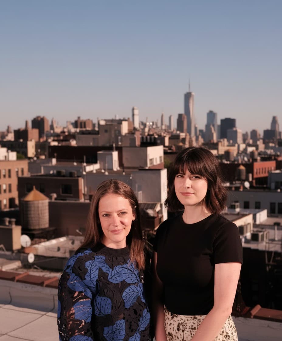 Creative leaders photographed on a city rooftop.