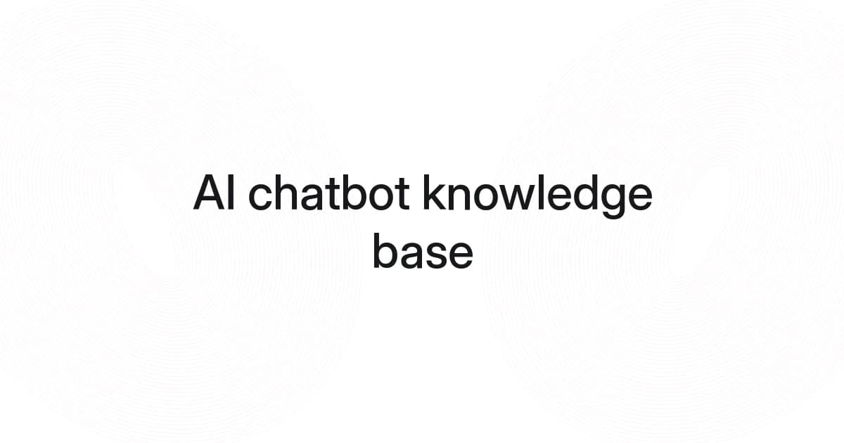 Wireframe and text cover about AI chatbot knowledge base