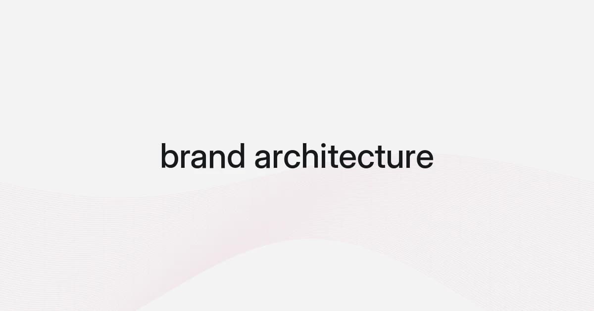 Wireframe and text cover about brand architecture