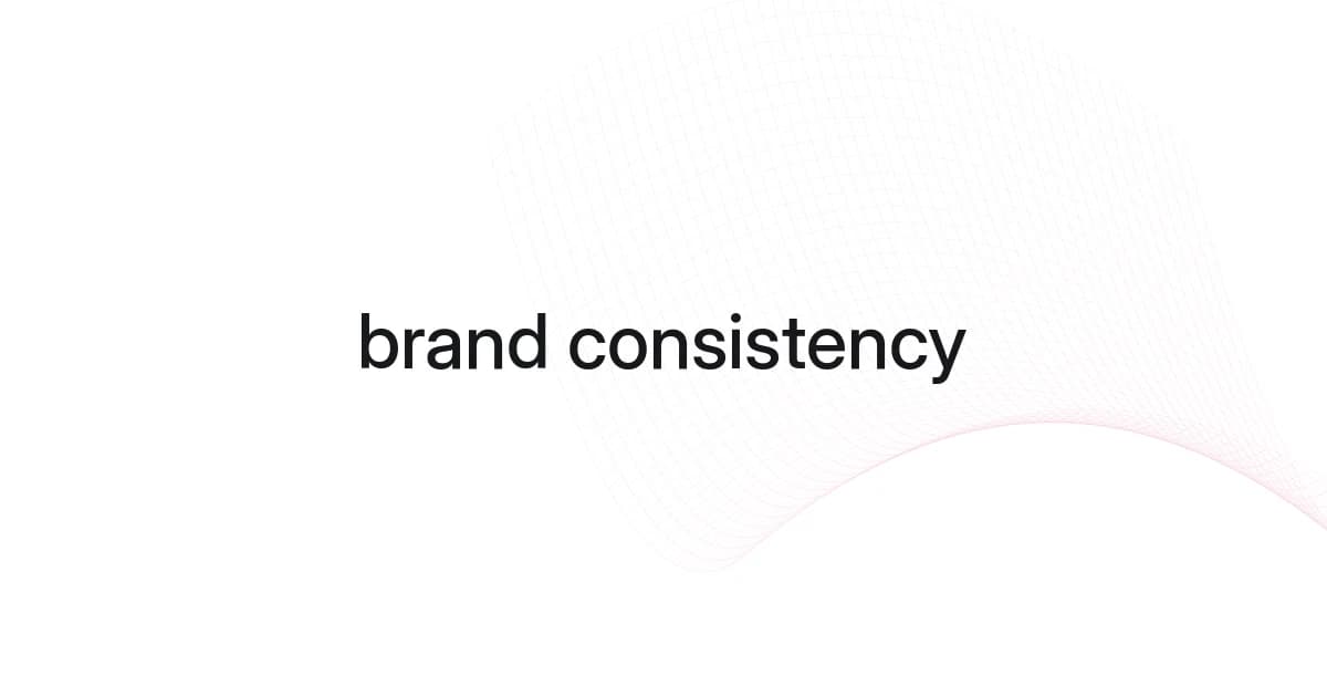 Wireframe and text cover about brand consistency