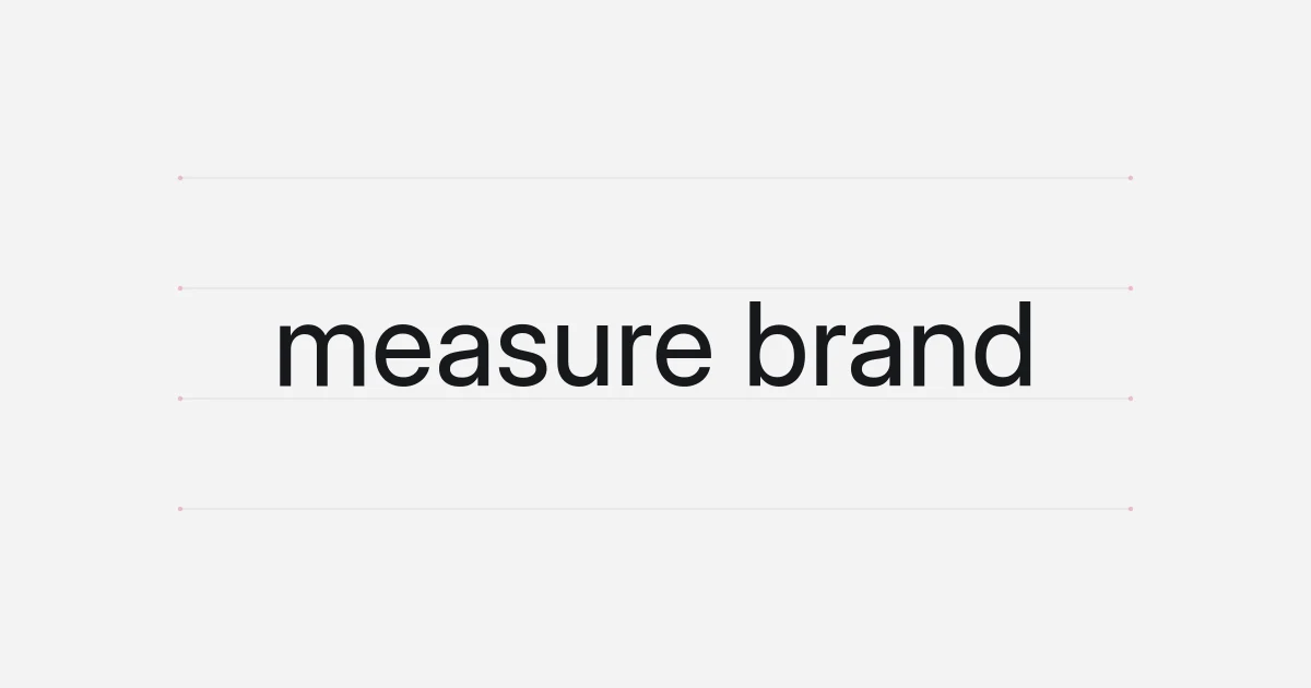 Typographic cover about measure brand