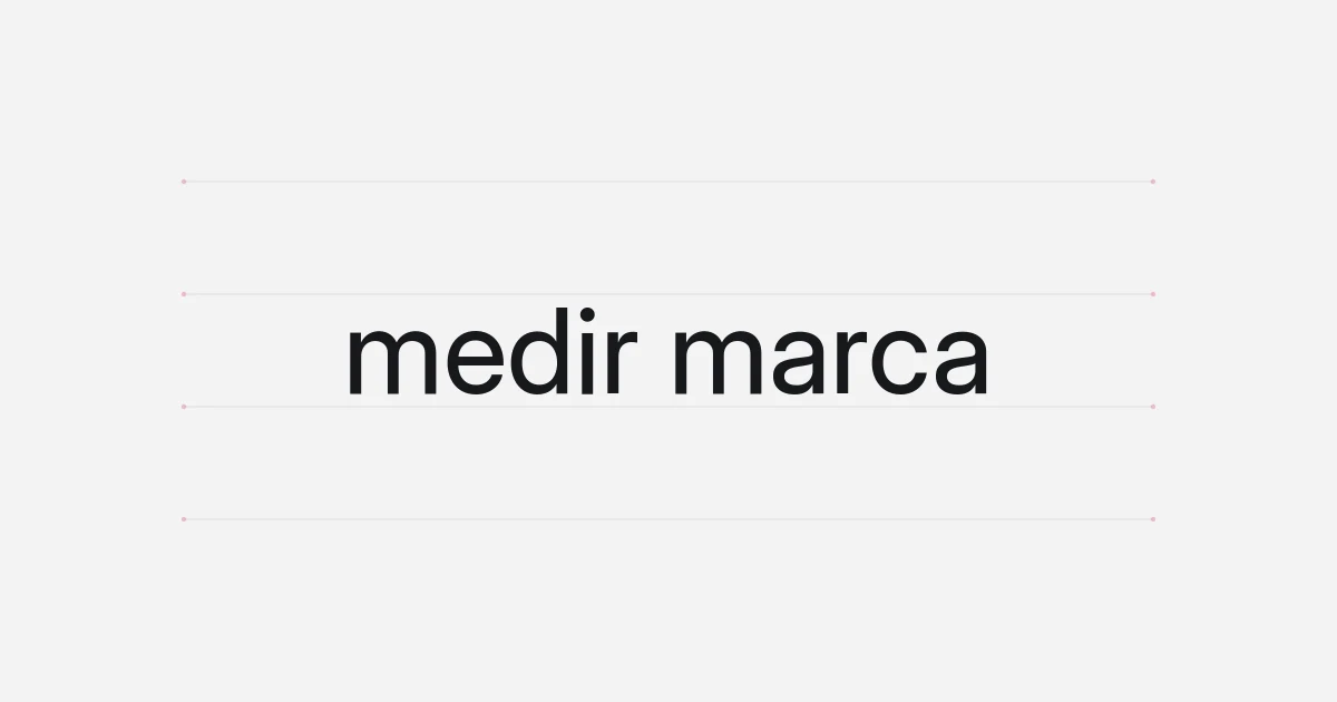 Portada tipográfica sobre medir marca