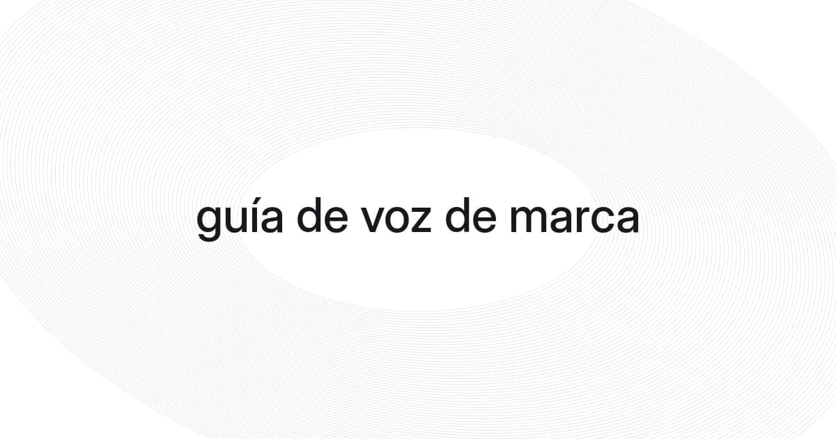 Portada con malla de líneas y texto sobre guía de voz de marca