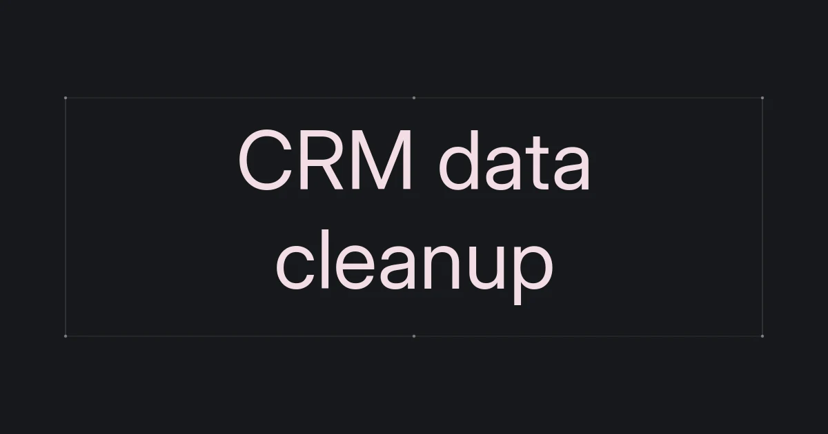 Typographic cover about CRM data cleanup