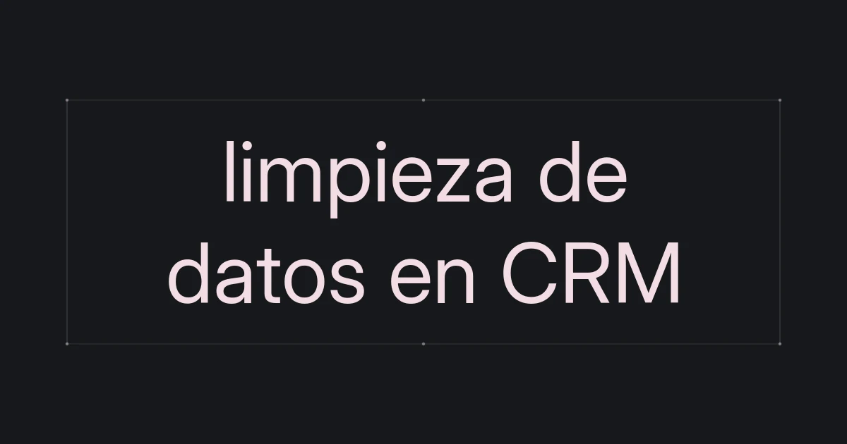 Portada tipográfica sobre limpieza de datos en CRM