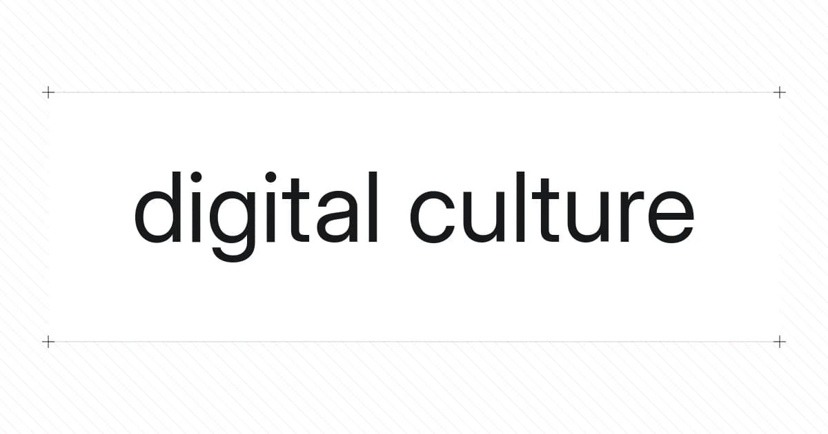 Typographic cover about digital culture
