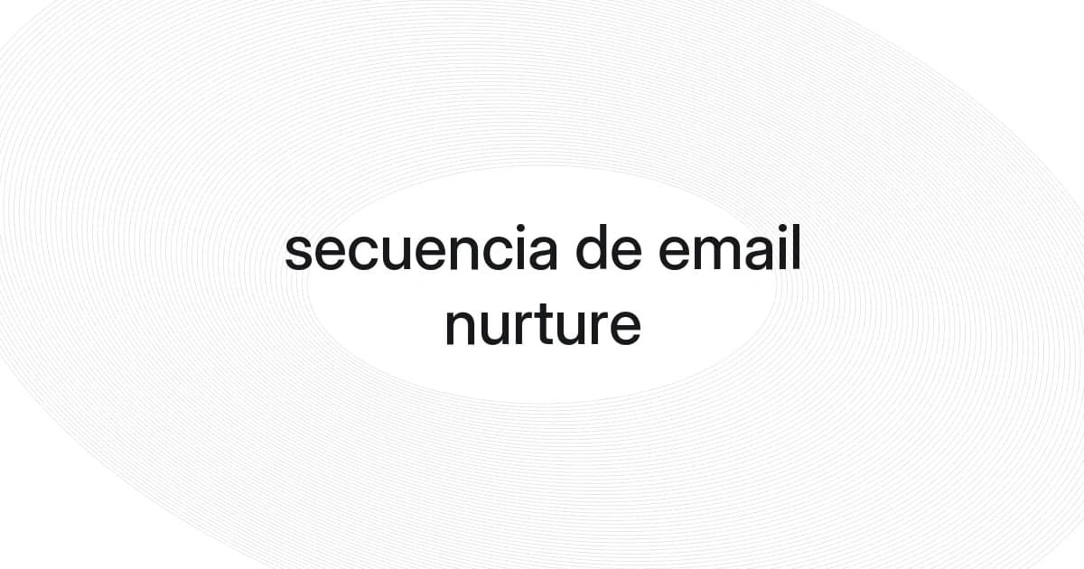 Portada con malla de líneas y texto sobre secuencia de email nurture