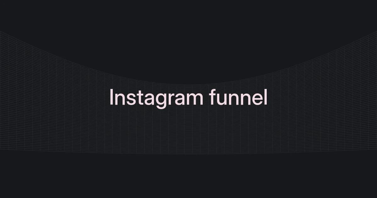 Wireframe and text cover about Instagram funnel