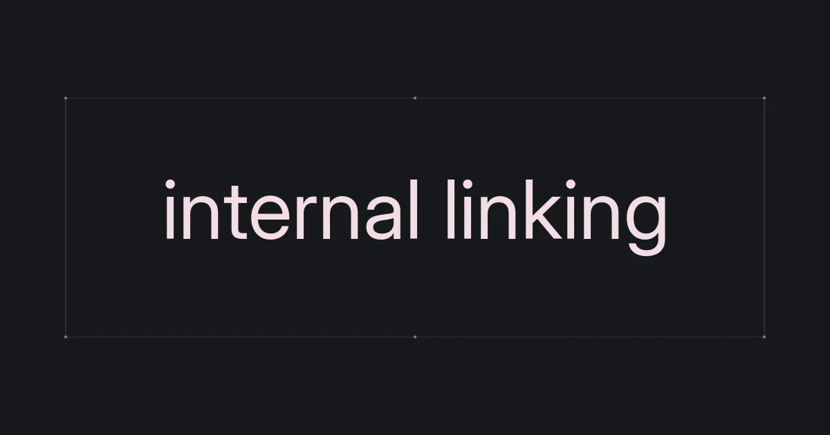 Typographic cover about internal linking