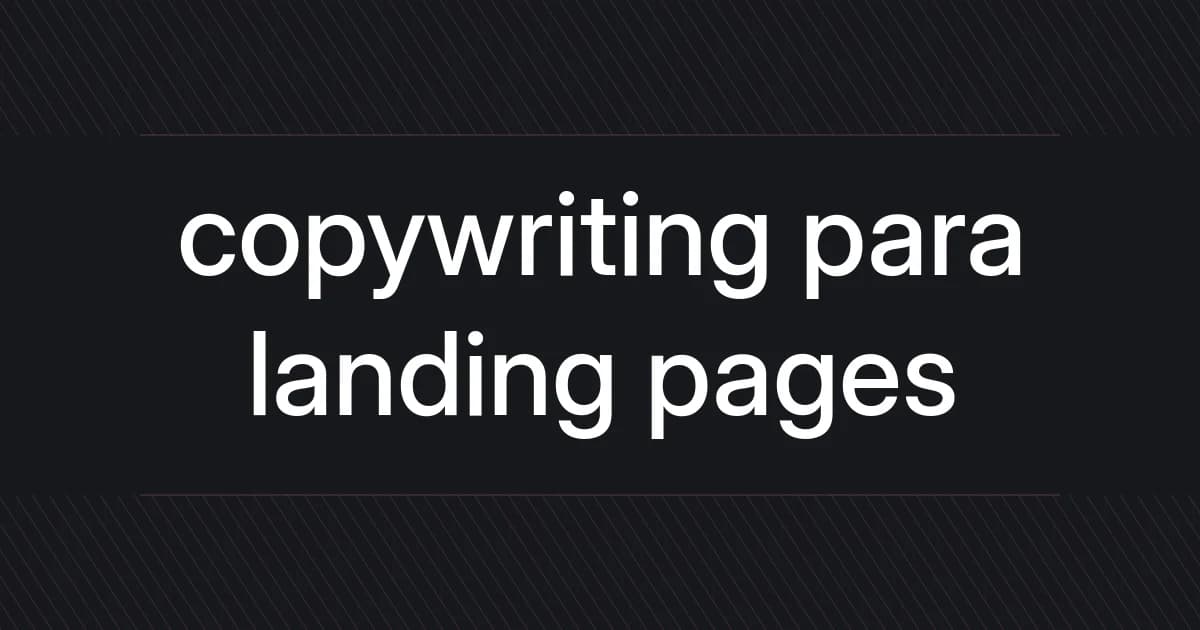 Portada tipográfica sobre copywriting para landing pages