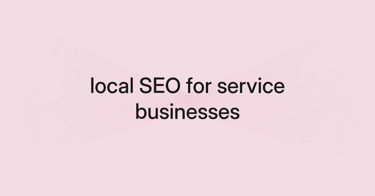 Wireframe and text cover about local SEO for service businesses