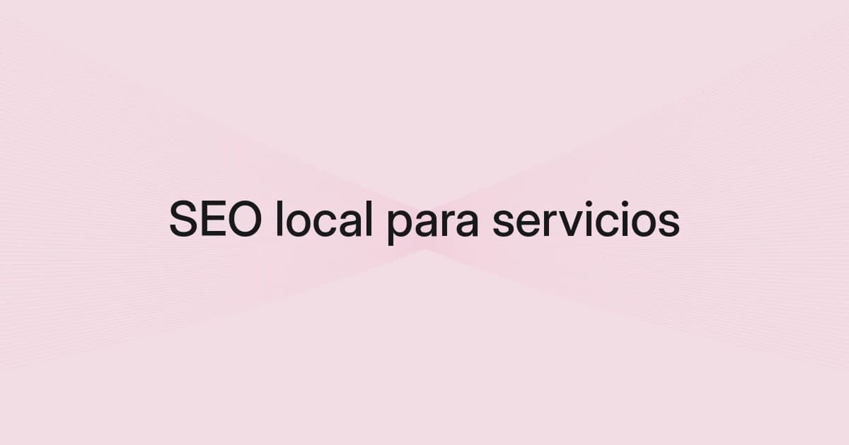 Portada con malla de líneas y texto sobre SEO local para servicios
