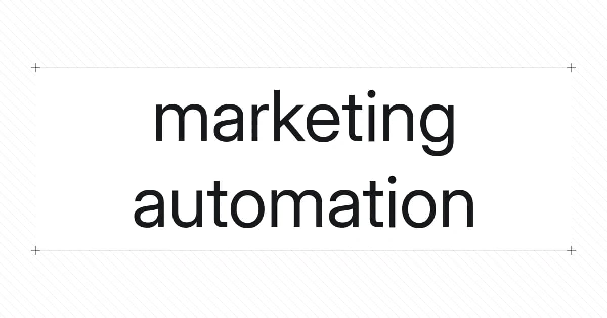 Typographic cover about marketing automation