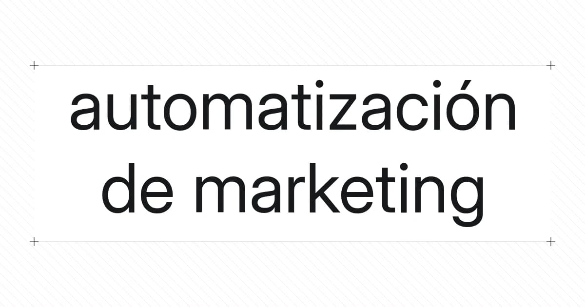 Portada tipográfica sobre automatización de marketing
