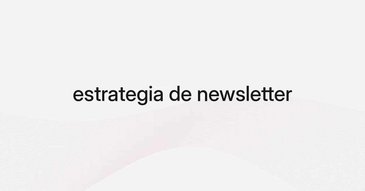 Portada con malla de líneas y texto sobre estrategia de newsletter