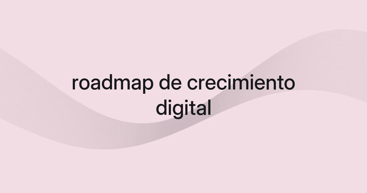 Portada con malla de líneas y texto sobre roadmap de crecimiento digital