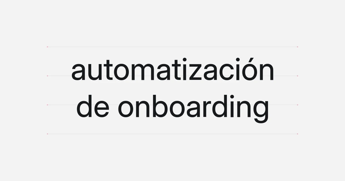 Portada tipográfica sobre automatización de onboarding