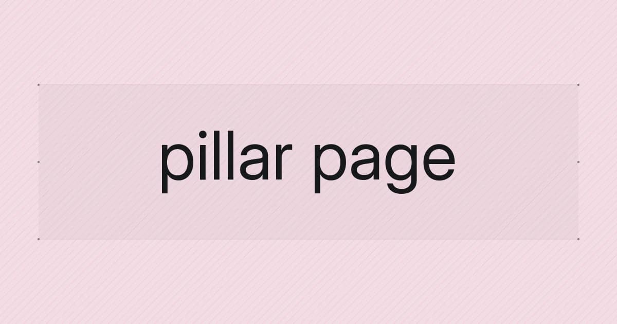 Typographic cover about pillar page