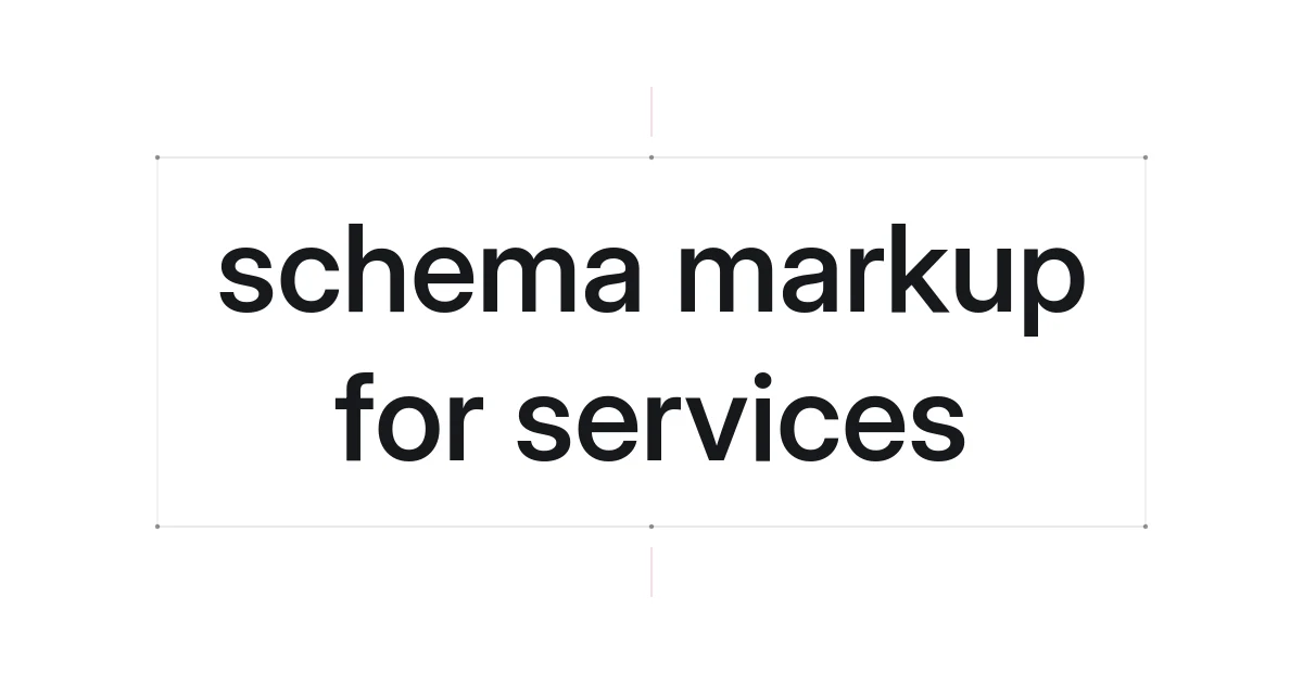 Typographic cover about schema markup for services