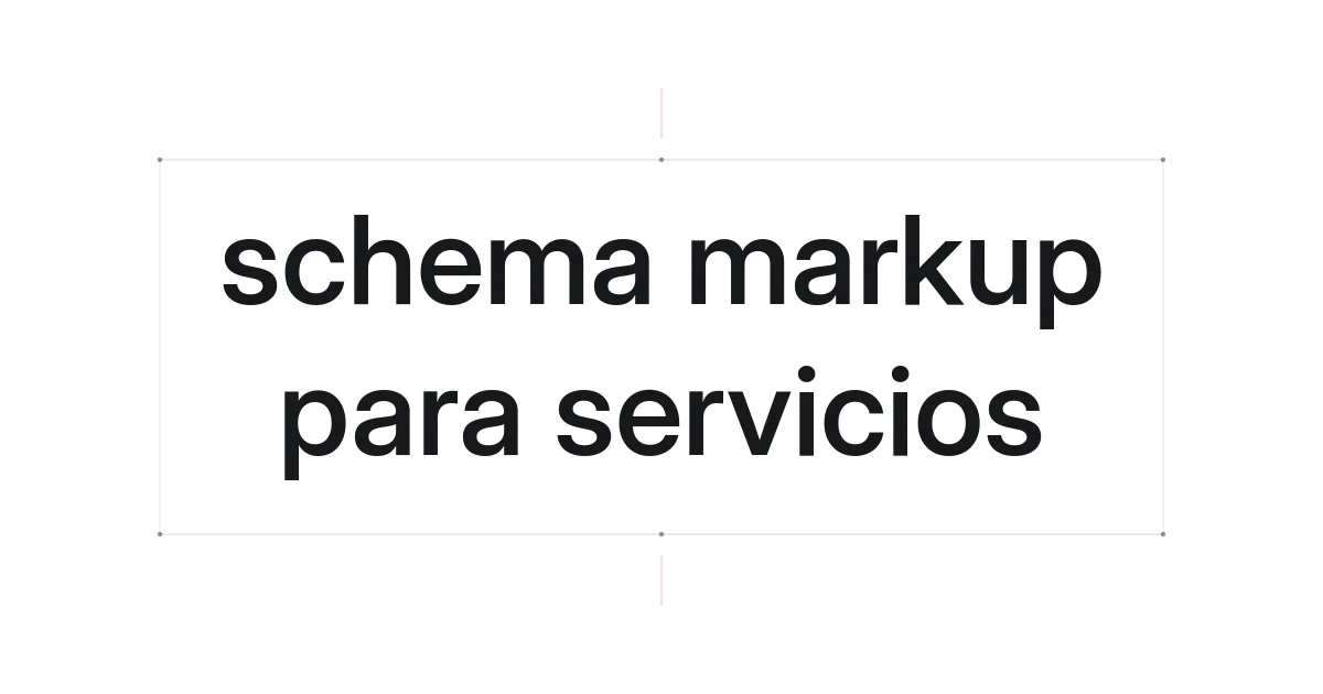 Portada tipográfica sobre schema markup para servicios