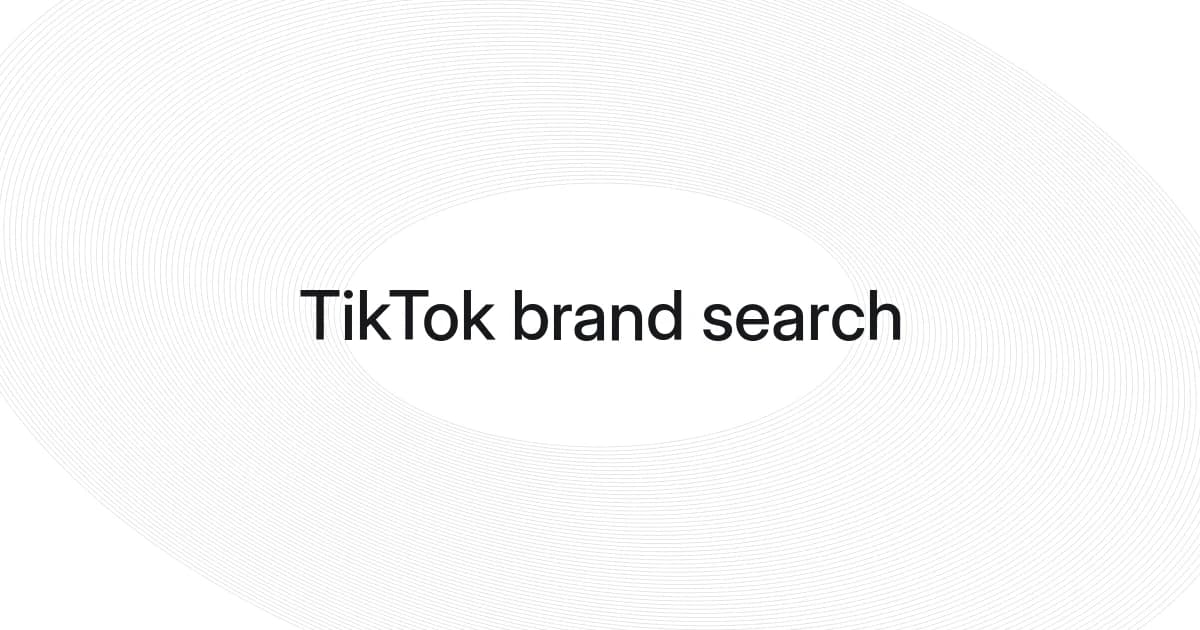 Wireframe and text cover about TikTok brand search