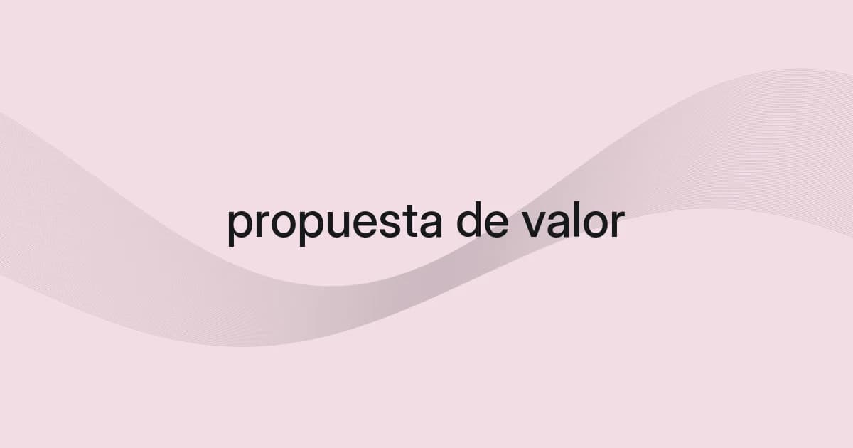 Portada con malla de líneas y texto sobre propuesta de valor
