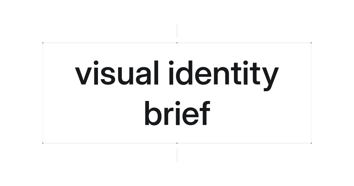 Typographic cover about visual identity brief