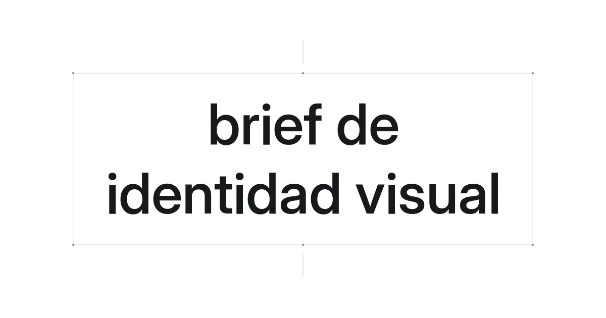 Portada tipográfica sobre brief de identidad visual