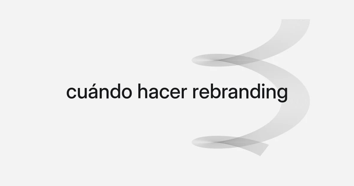 Portada con malla de líneas y texto sobre cuándo hacer rebranding