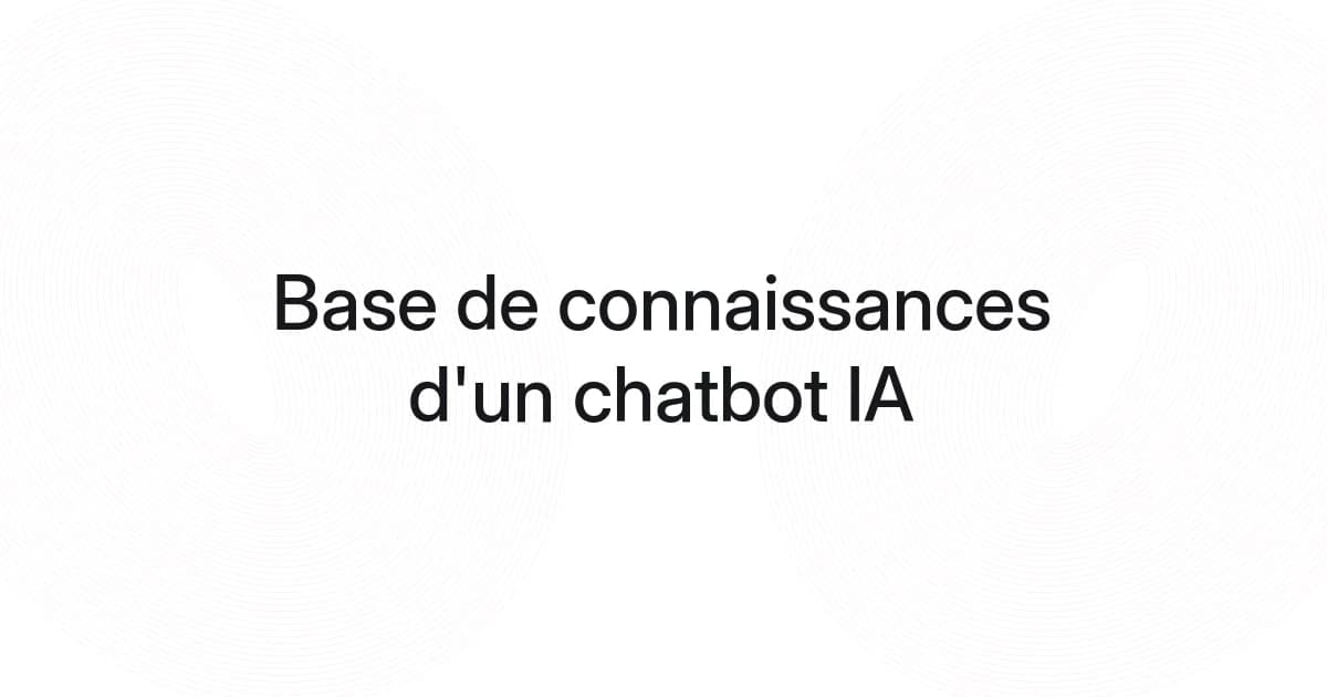 Couverture avec structure filaire et texte sur la base de connaissances d'un chatbot IA