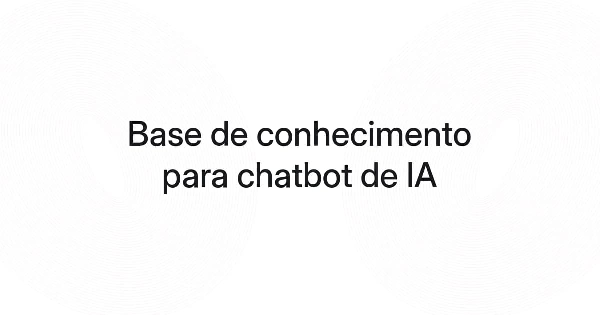 Capa com malha e texto sobre base de conhecimento para chatbot de IA