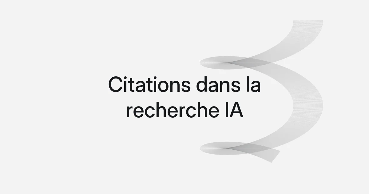 Couverture avec structure filaire et texte sur les citations dans la recherche IA