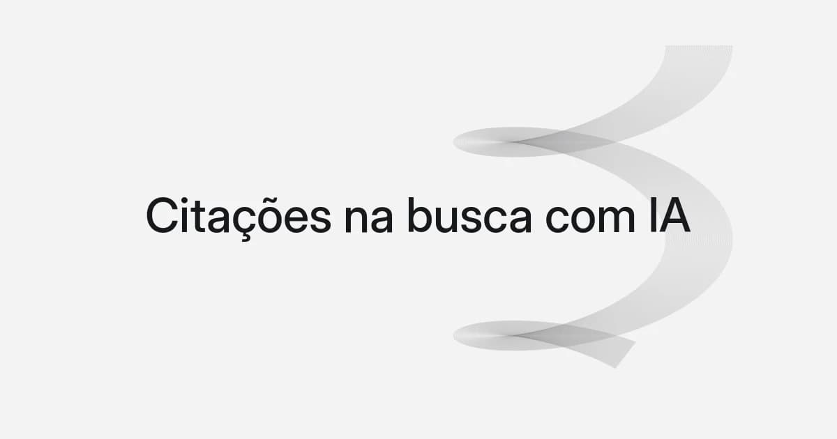 Capa com malha e texto sobre citações na busca com IA