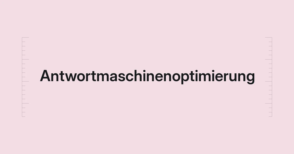 Typografisches Titelbild zur Antwortmaschinenoptimierung
