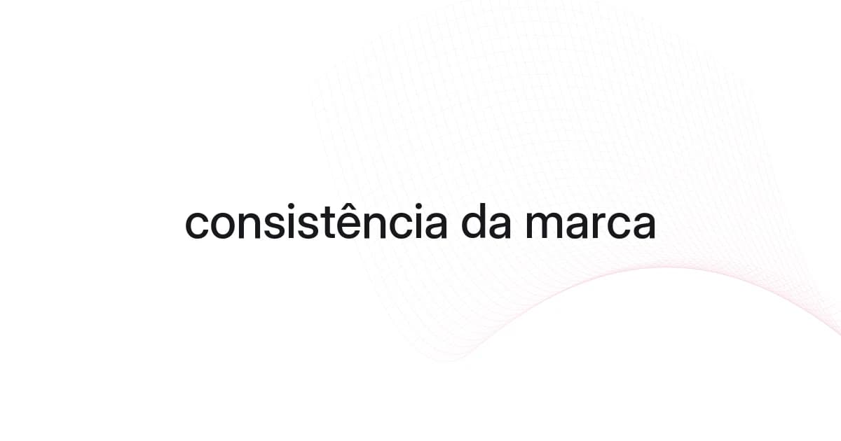 Capa com malha e texto sobre consistência de marca