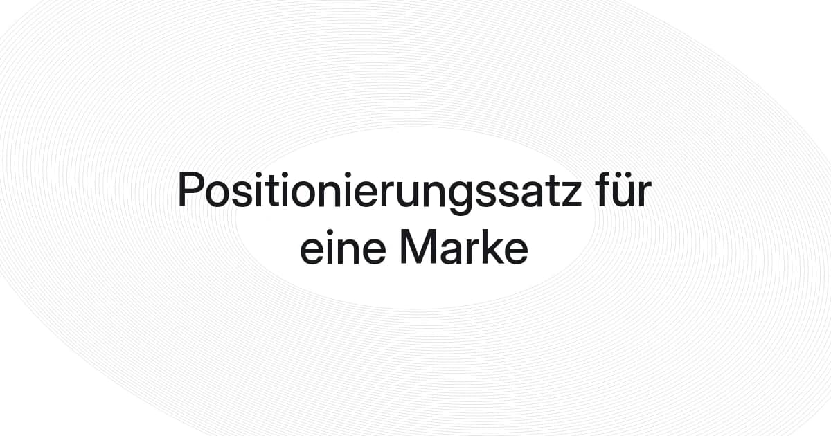 Cover mit Drahtgitter und Text zum Positionierungssatz einer Marke