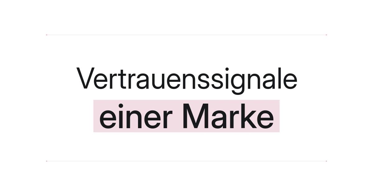 Typografisches Cover zu den Vertrauenssignalen einer Marke