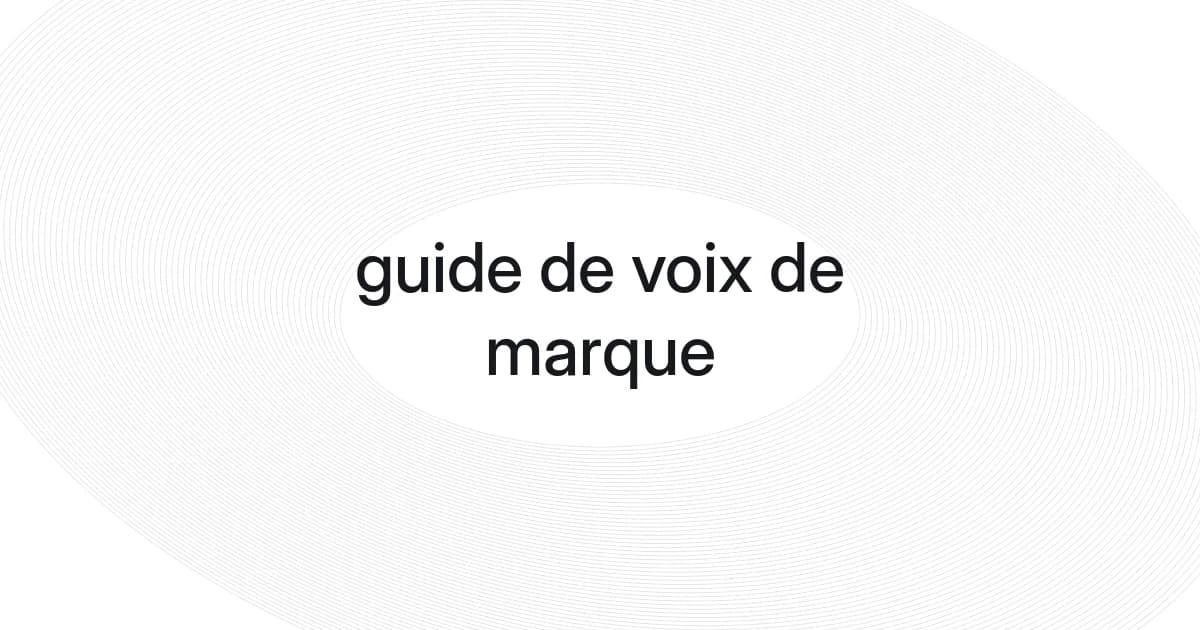 Couverture avec structure filaire et texte sur le guide de voix de marque