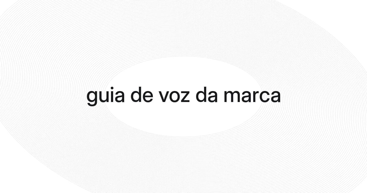 Capa com malha e texto sobre guia de voz da marca