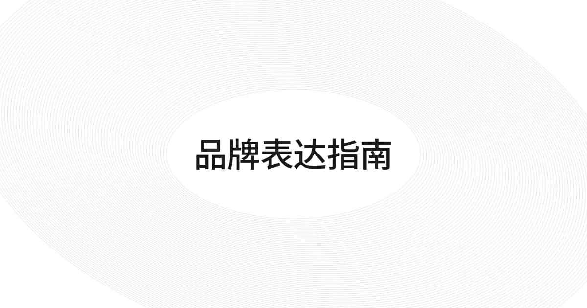 以品牌表达指南为主题的线框与文字封面