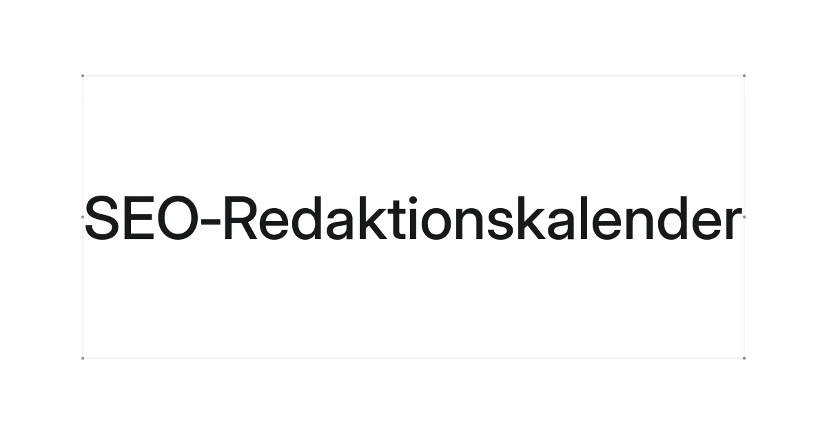 Typografisches Titelbild zum SEO-Redaktionskalender