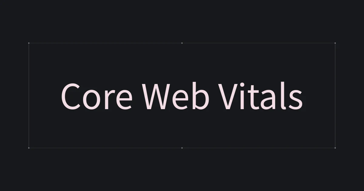 以 Core Web Vitals 为主题的字体设计封面