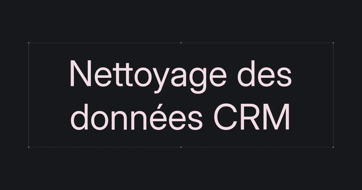 Couverture typographique sur le nettoyage des données CRM