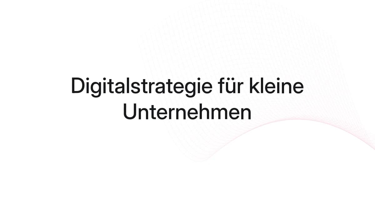 Titelbild mit Drahtgitter und Text zur Digitalstrategie kleiner Unternehmen