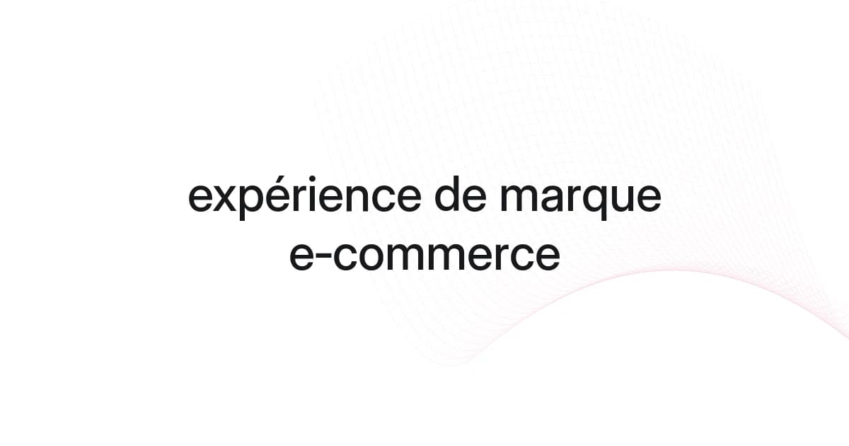Couverture avec structure filaire et texte sur l'expérience de marque e-commerce