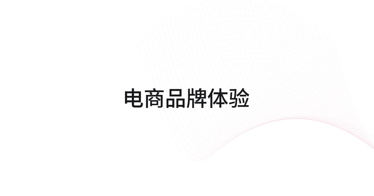 以电商品牌体验为主题的线框与文字封面