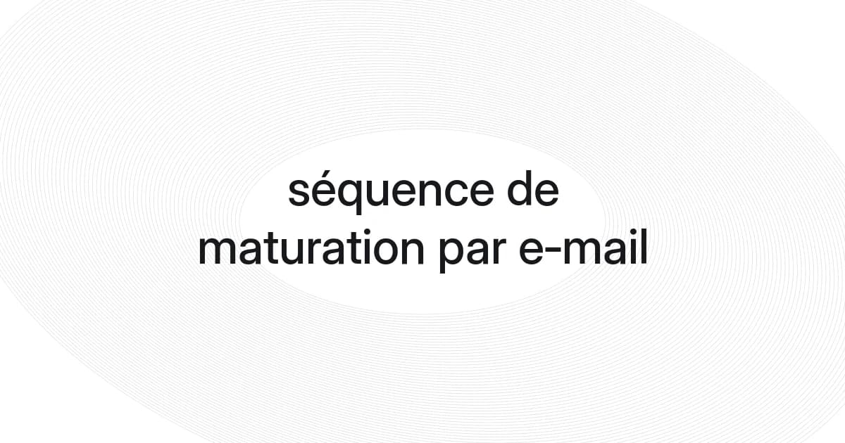 Couverture avec structure filaire et texte sur la séquence de maturation par e-mail