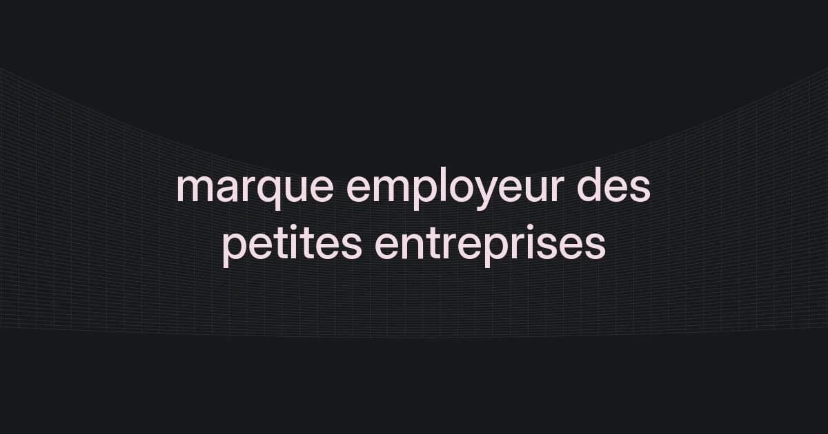 Couverture avec structure filaire et texte sur la marque employeur des petites entreprises