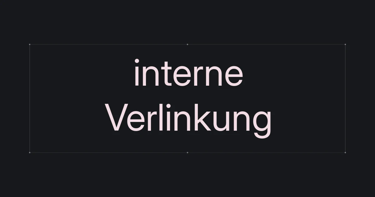 Typografisches Cover zur internen Verlinkung